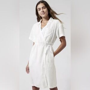 Athleta wrapped linen dress